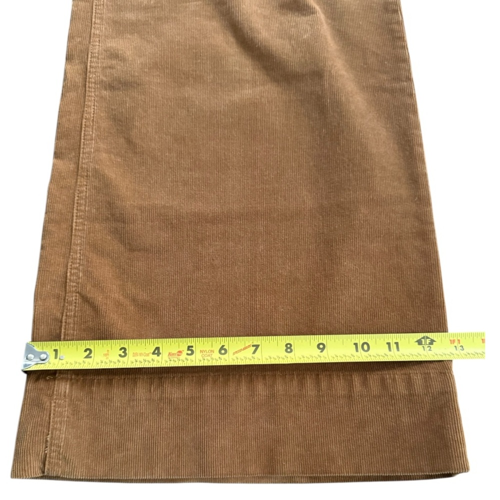 J. Crew Tall High-Waisted Wide Leg Corduroy Jeans Chestnut Brown Flare Sz 31 T - Picture 8 of 14